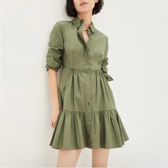 Veronica Beard Delbie dress stone army green size 2